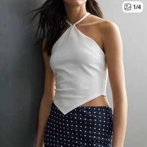 Eri + Ali White Halter Top